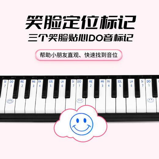 嘉德瑞 口风琴37键小学生课堂推荐中学生初学教学专用吹管乐器蓝色