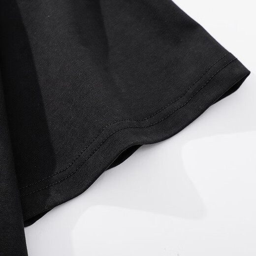 T-shirts Charles Peach Heart pour hommes et femmes, petit monstre imprimé en coton pur couple de bases de base à manches courtes, noir L
