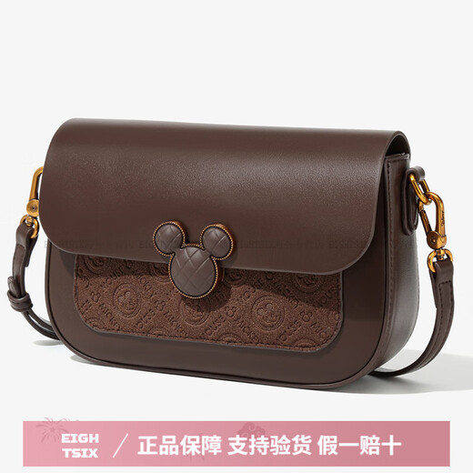 迪士尼（Disney）米奇系列 秋冬精致斜挎包 可手拎手拿两根肩带可爱时尚百搭小众休 美拉德棕+迪士尼暖手充电宝