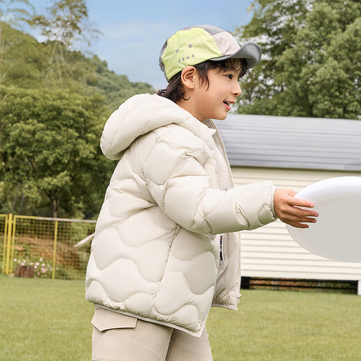BOSIDENG's 25-year new lightweight down jacket for boys and girls 5A antibacterial gourd pattern lightweight hooded jacket T250135500 Store manager recommended oatmeal color 7185 165 /84A about 155-165cm 54kg