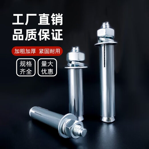 CLCEY整箱正国标膨胀螺丝镀锌大全拉爆高亮加长螺栓足长M8M10M12M14M16 正国标M6601箱足800支