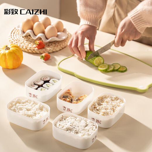 彩致（CAIZHI）米饭分装盒冰箱保鲜盒饭盒收纳盒便当盒可微波加热7个装 CZ6627
