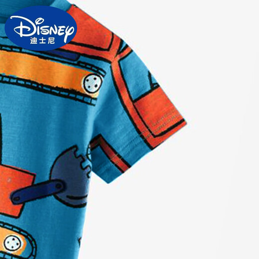Disney Malwee Boys kurzärmelige Sommerkleidung Neue europäische und amerikanische Kinder lässige Druck runden Hals hübsches kurzärmelige Kinderkleidung 9276 130 cm