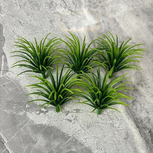 Simulated flower plant new medium pineapple flower plant potted green plant indoor plastic fake flower living room wall hanging decoration grass green (length about 5.5cm) 50 pcs