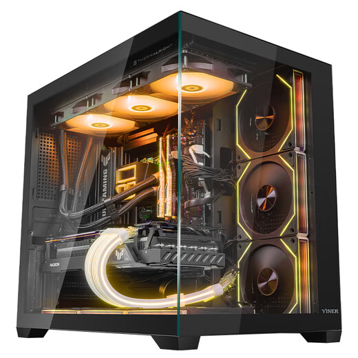 AMD Ryzen R7 9700X host RTX5060Ti graphics card RTX5080 desktop assembly computer e-sports game live broadcast AI design editing host complete machine diy assembly machine Ryzen R7 9700X+RX9060XT 16G with three single hosts