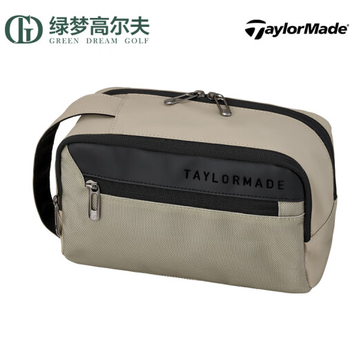 Taylormade泰勒梅高尔夫装备新款男士运动便携golf手提手拿收纳包 米黄色M13546