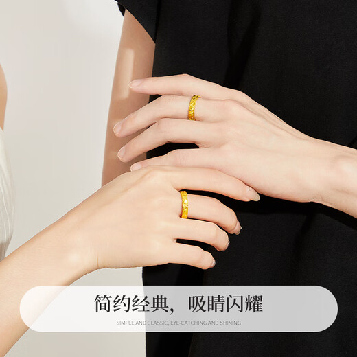 Molan S999 Pure Silver Couple Ring for Men and Women Live Gold Color Ring Birthday Anniversary Gift for Girlfriend