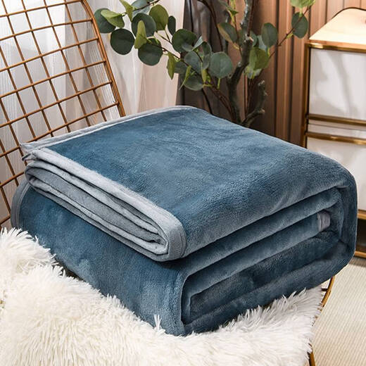 Shantou Lincun winter milk velvet bed sheet thickened baby velvet flannel coral velvet dormitory single and double blankets sky blue 90x100 male knee double-sided plus velvet 3 seconds