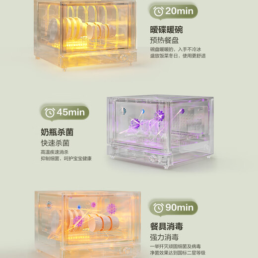 SUPOR disinfection household small desktop stainless steel kitchen teacups, bowls, chopsticks, maternal and infant high temperature disinfection 35L single layer high temperature drying desktop high temperature disinfection cupboard PT03 two-star 35L vertical disinfection cabinet