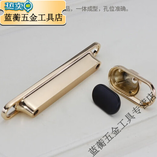 
Mekeje aluminum alloy handle cabinet door handle drawer wardrobe door wine cabinet simple Nordic door handle furniture hardware handle 6623-32 hole distance gold + black