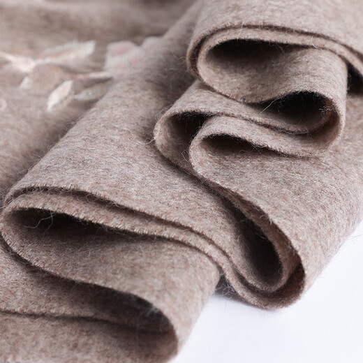 Hang Sifu Pure Wool Scarf Gift Box Summer Air Conditioning Shawl Exterior Temperament Gift for Mom's Birthday Gift for Women Purple Peony