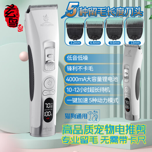 Xuanniao pet shaver dog electric clipper professional hair clipper head pet shop special pet electric clipper teddy cat whole machine + 13mm knife head technology get long hair clipper