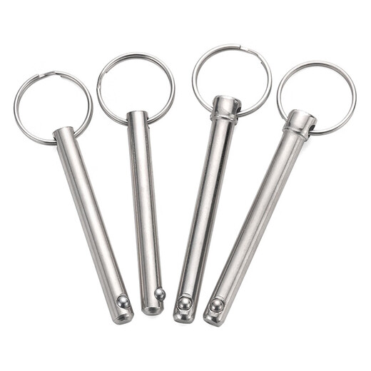 JINGGONG steel ball pin single steel ball quick release pin safety pin ball head locking pin insurance pin quick release pin M6M8M10 6*30 stepped (steel ball pin/2 pieces)