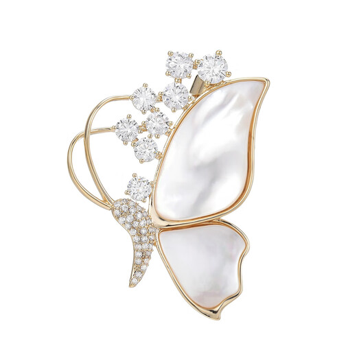 Marco Bizzarri brand light luxury fresh butterfly brooch high-end women's retro accessories pin suit coat accessories niche collar pin Valentine's Day gift for girlfriend and wife birthday gift