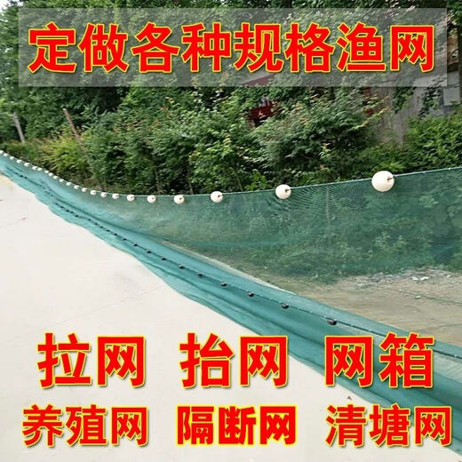 Fishing net custom-made pulling net lifting net cage partition fish net anti-bird net chicken net mesh polyethylene full 6 strands 2 cm side length mesh one yuan coin size 1 meter wide 10 meters long (the length can be superimposed)
