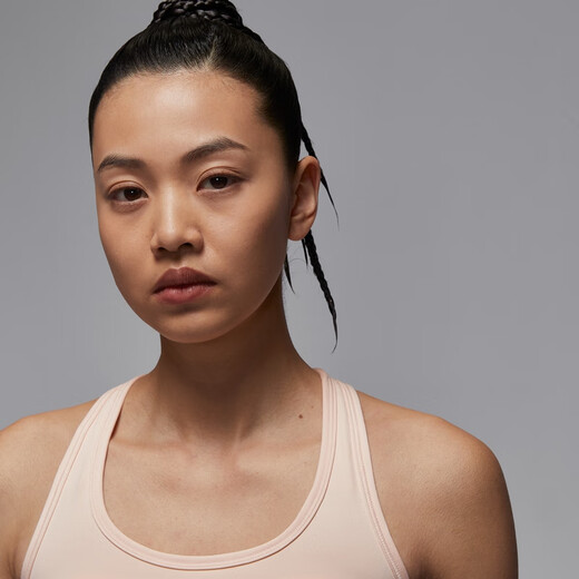 耐克（NIKE）Jordan耐克乔丹女子透气速干衬垫运动内衣秋季中强度支撑FB6873 838冰番石榴色/黑 M