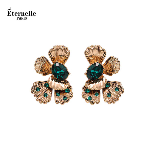 Eternelle French Eternal European and American Retro Earrings High-end Light Luxury Fashion Earrings Temperament Versatile Earrings Blue