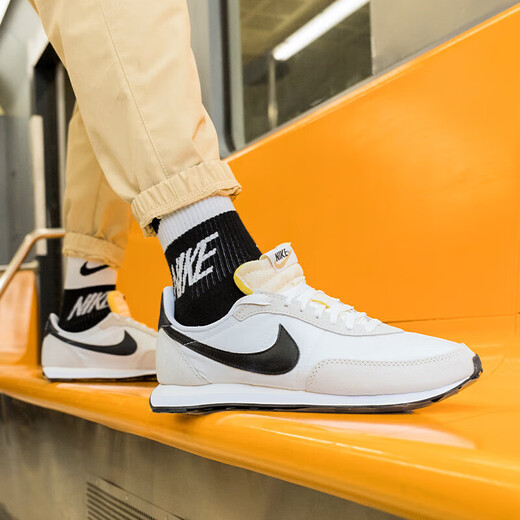 耐克（NIKE）运动鞋男鞋2025春季新款复古潮流轻便华夫鞋学生低帮休闲鞋跑 DH1349-100元祖灰 43