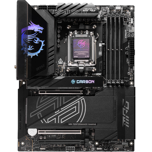 微星X870/X870E 主板 支持CPU 9900X/9950X/9800X3D(AMD X870/socket AM5) 微星X870E CARBON WIFI暗黑