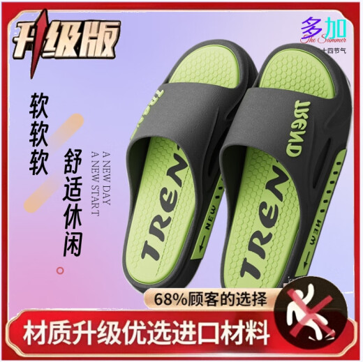 
High-end slippers for men with durability and stomp feel when wearing a simple bathroom and dormitory bathing in summer. Junhua./nNo.3 Series 671 Black Upgraded Version 40-41./One Size Small*Follow