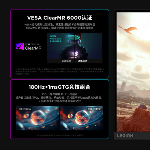 Quasi-neues Produkt Lenovo Rescuer 27-Zoll-2K-FastIPS-nativer 180-Hz-nativer Low-Blue-Light-1-ms-Rotationslift-HDR400-10-Bit-Gaming-Monitor