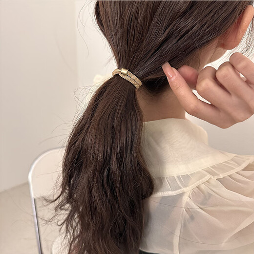 Nanbomaru Korean high-elasticity and durable rubber band girls' headband hairband high-end headband hairband hair accessories hair accessories leather case NW-FQ147 mixed color 5-piece set