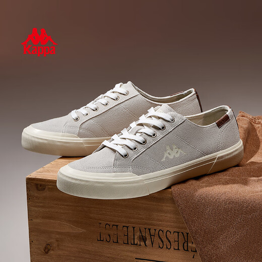 Kappa Herrenschuhe Leinwandschuhe für Männer 2025 Frühlings- und Sommer Neuem atmungsaktives vielseitige schuhschuhe dünne kedenresistente weiße schuh trendy pelican grau 44