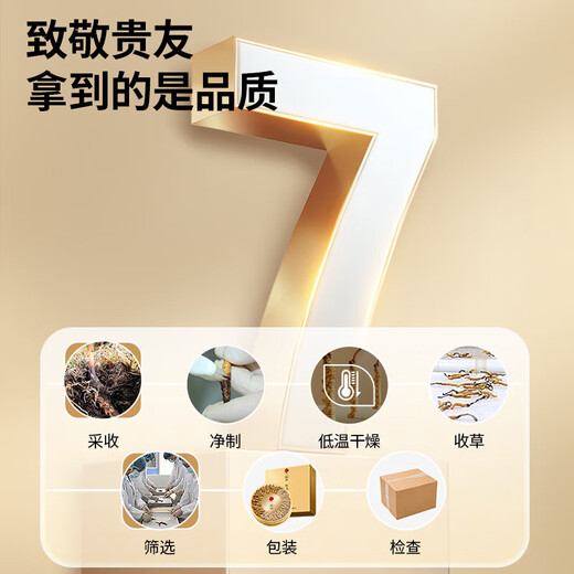 同仁堂品牌冬虫夏草约4根/g50g约200根高端虫草礼盒营养滋补品送礼长辈