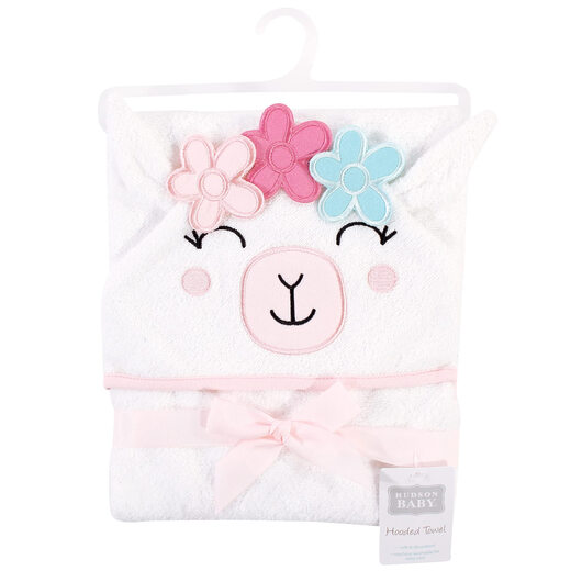 HUDSON BABY baby animal shape hooded bath towel 76x76cm soft and comfortable