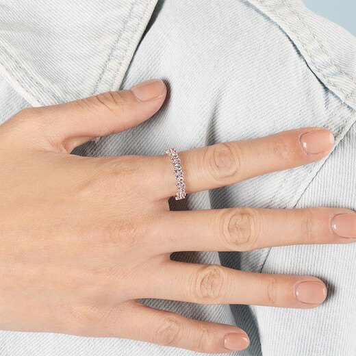 APM Monaco Rose Water Drop Ring 50 Size Wheat Pair Ring 925 Silver Fashion Jewelry Gift for Girlfriend