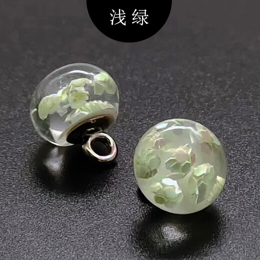 琉璃花瓣衬衣衬衫纽扣唐装汉服旗袍扣金箔闪粉钮扣蓝色粉色贝壳扣 688湖蓝[送针线包] 10mm [6颗]
