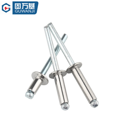 GUWANJI open type flat round head blind rivets 304 stainless steel semi-steel rivets round head blind rivets M3.2x12 100 pcs/pack