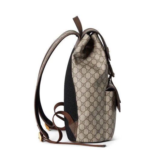 Gucci (GUCCI) Backpack Women's Bag Men's Bag Couple's Ophidia Series GG Backpack Travel Bag Unisex Cool Women's Bag Small Ebony/Brown 792114FADMF9794