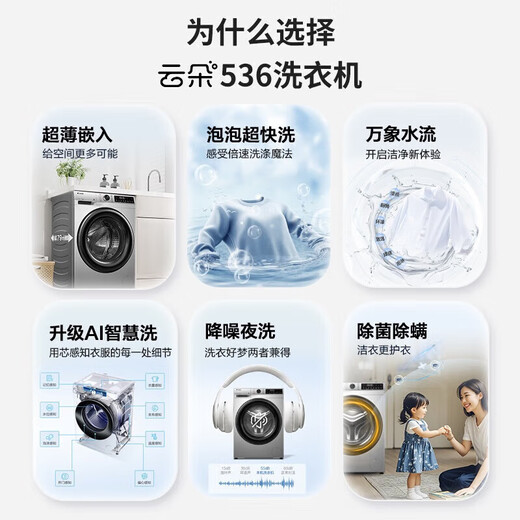 海尔（Haier）洗衣机14126升级款8/10/12公斤超薄滚筒洗衣机大容量带烘干洗烘一体全自动家用嵌入式除菌以旧换新 Leader9公斤单洗+超薄平嵌+智能投放+大筒径