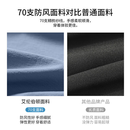 艾伦伯顿运动风衣男士新款跑步外套春季防风骑行训练服速干连帽夹克户外 牛仔蓝【防风 防雨 速干】 L 【120-140斤】