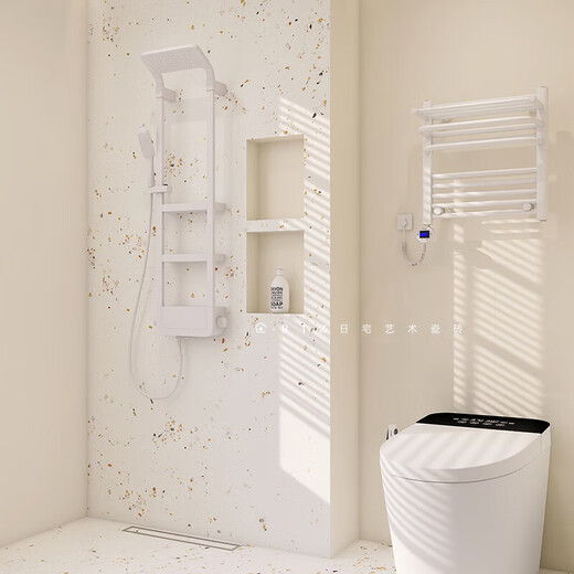 XMSJ bathroom tiles floor tiles terrazzo anti-slip tiles wall cream French floor tiles free particles-K12108 main picture 600x1200