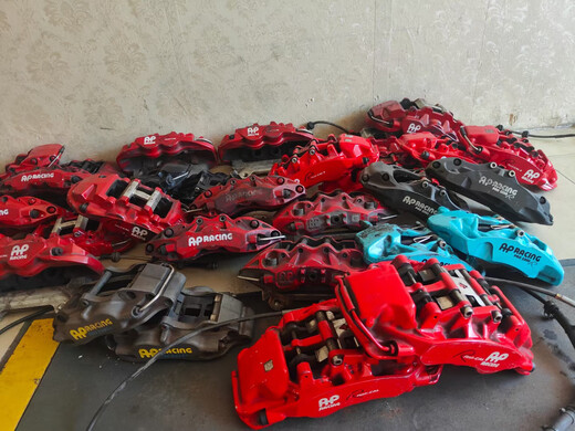 布雷博Brembo阿基波罗akebono十活塞ap汽车改装拆车原装制动 后轮CP9202四活塞卡钳带二维码 前轮一对