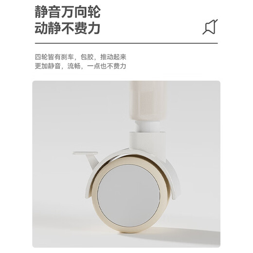 煦凛德国品质尿布台婴儿护理台床上换尿布洗澡一体新生儿抚触多功能台 奶卡灰PRO组合一横梁骨架一键折叠玩具架
