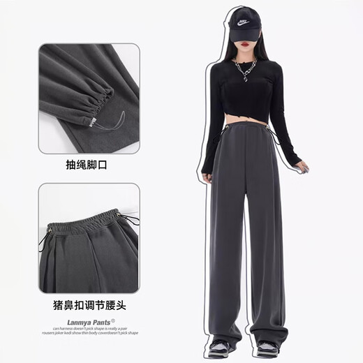 Jingqi (Joyncleon) Entbindungshose, Frühling und Herbst, Zwei-Wear-Jogginghose, keine Bauchunterstützung, kleine Sporthosen mit breitem Sport, graue XL JYK164341
