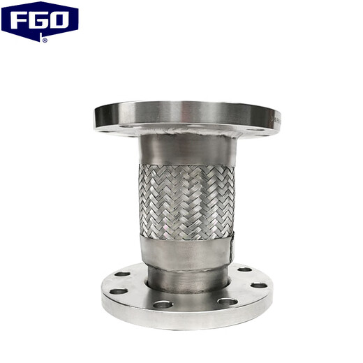 FGO stainless steel metal braided hose overall 304 flanges at both ends BWG-16P PN16 DN250 2 meters long