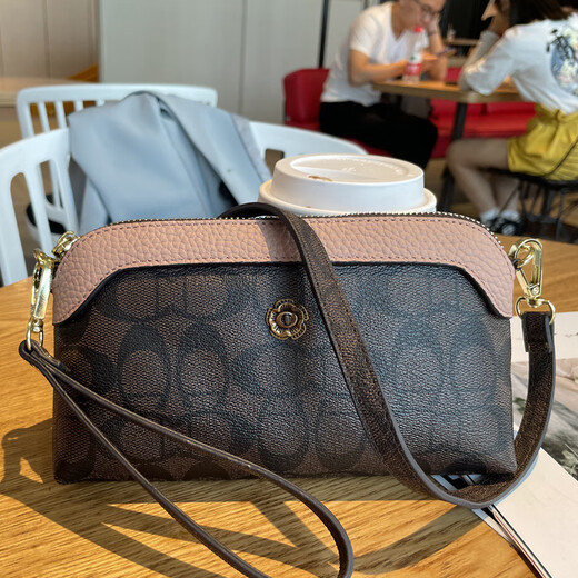蕴梵（YUNFAN）2025新款手包女小包手拿时尚单肩斜挎包潮钱包女长款手机包79991 杏粉