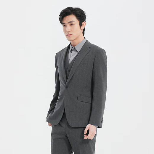 Lilang Shopping Mall Same Style Three-piece Suit Set Nine-Point Pants Version 2025 Spring Men's Formal Wear Gray and Black (25CXF071SA) 170A