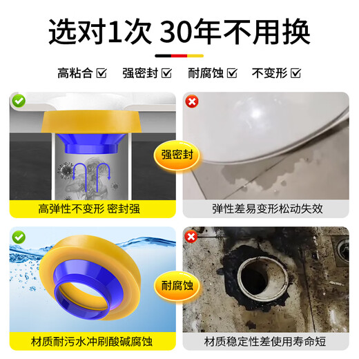 Haili toilet flange sealing ring thickened butter high glue deodorant and anti-leakage universal accessories MF241 at the bottom of the toilet