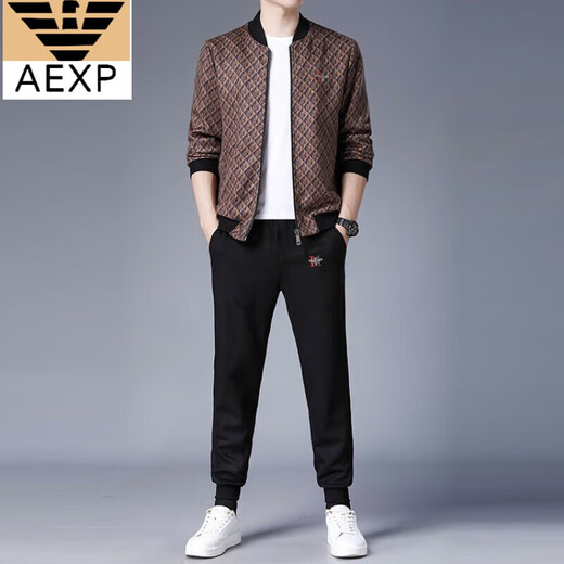AEXP2025 Neues Herren-Gelegenheits-Sportanzug Frühlings- und Herbsthosen Jacke Mode zweiteiler Set 6629 reguläres Modell M.