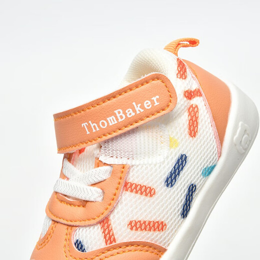 Tombeck baby toddler shoes autumn baby non-slip breathable mesh toddler shoes boys and girls functional shoes off-white multicolored 18