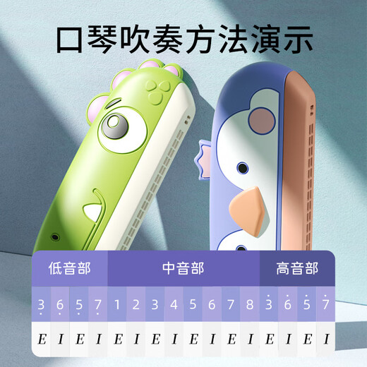 Mu Yunyao Children's Harmonica for Babies 'Special Blowing Instruments for Beginners' Blowing Toys for Children's Mouth Organs Easy Apprend Bear harmonica [Sound Quality Adthngrade Soft Glue peut être mordu]