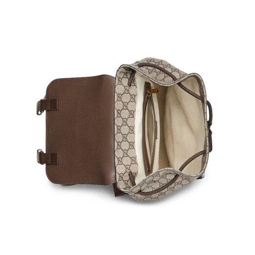Gucci (GUCCI) Backpack Women's Bag Men's Bag Couple's Ophidia Series GG Backpack Travel Bag Unisex Cool Women's Bag Small Ebony/Brown 792114FADMF9794