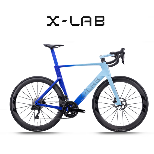 X-LAB wind-breaking road bike AD8 Xiaolabao carbon fiber broken frame wheel set oil disc electronic transmission road bike Black Warrior (UL50 wheel set) S