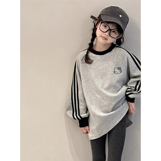 Sweat-shirt pour filles printemps et automne 2025 Shirt de base à manches longues du printemps de nouveau chant pour enfants