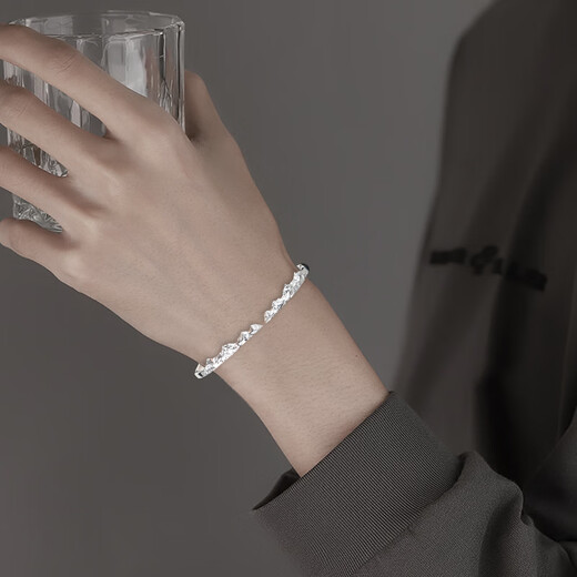 Kuxuan <Qingshan> 999 Pure Silver Men's Bracelet Bracelet Men's High-end Silver Bracelet Bracelet Bracelet Boy Gift Qingshan> 999 Pure Silver Bracelet + Appraisal Certificate + Product